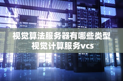视觉算法服务器有哪些类型 视觉计算服务vcs