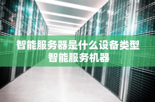 智能服务器是什么设备类型 智能服务机器