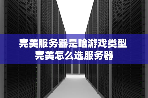 完美服务器是啥游戏类型 完美怎么选服务器