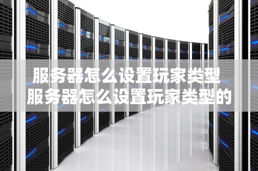 服务器怎么设置玩家类型 服务器怎么设置玩家类型的