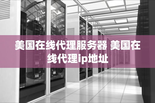 美国在线代理服务器 美国在线代理ip地址