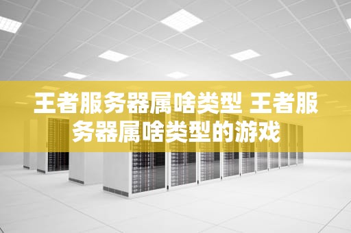 王者服务器属啥类型 王者服务器属啥类型的游戏