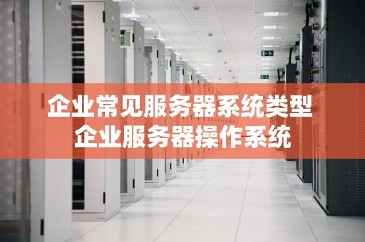 企业常见服务器系统类型 企业服务器操作系统