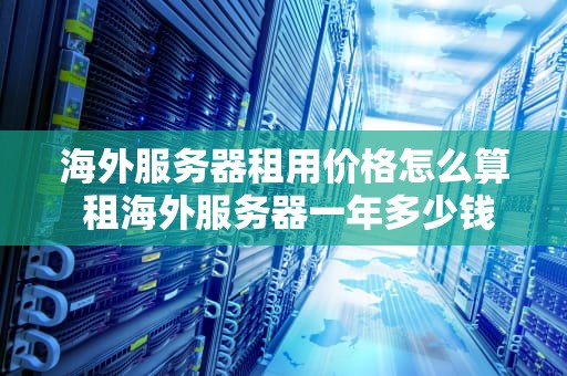 海外服务器租用价格怎么算 租海外服务器一年多少钱