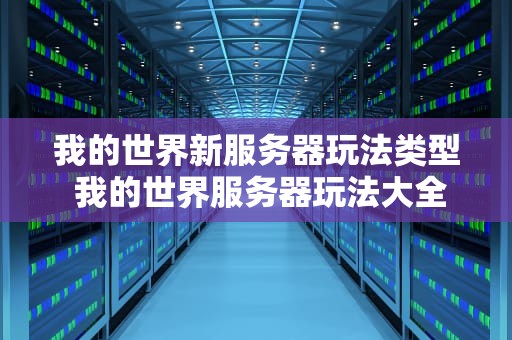 我的世界新服务器玩法类型 我的世界服务器玩法大全