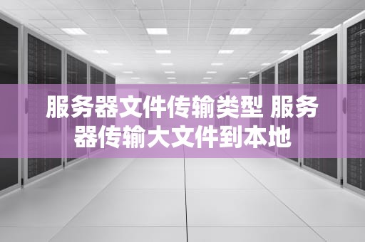 服务器文件传输类型 服务器传输大文件到本地