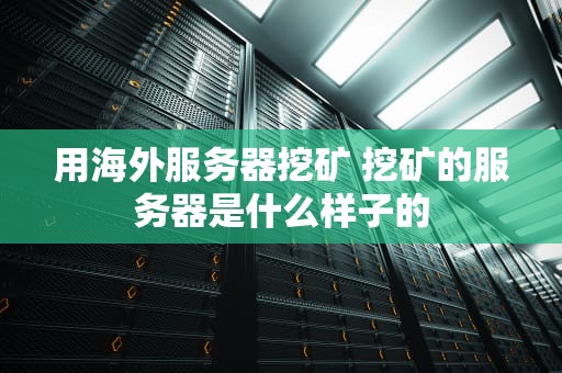 用海外服务器挖矿 挖矿的服务器是什么样子的