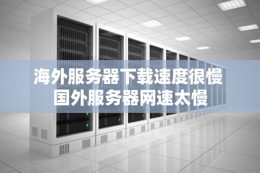 海外服务器下载速度很慢 国外服务器网速太慢