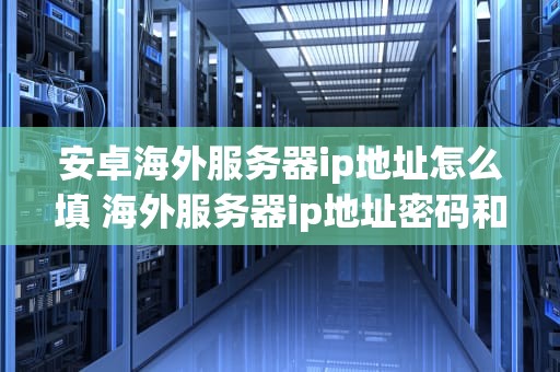 安卓海外服务器ip地址怎么填 海外服务器ip地址密码和端口