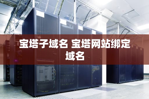 宝塔子域名 宝塔网站绑定域名