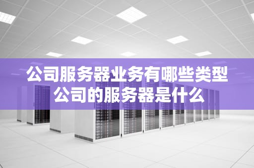 公司服务器业务有哪些类型 公司的服务器是什么