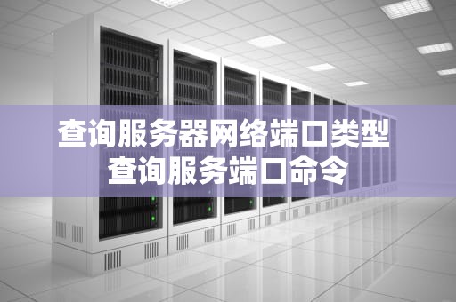 查询服务器网络端口类型 查询服务端口命令