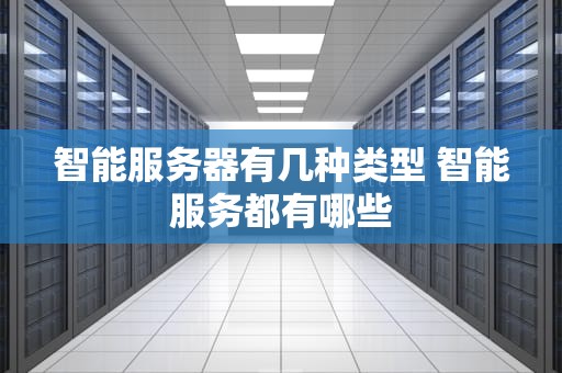 智能服务器有几种类型 智能服务都有哪些
