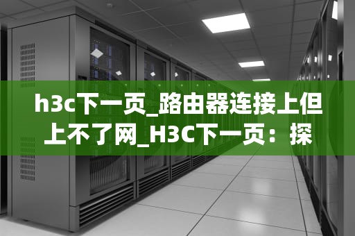 h3c下一页_路由器连接上但上不了网_H3C下一页：探索中国网络设备巨头的发展历程与未来展望