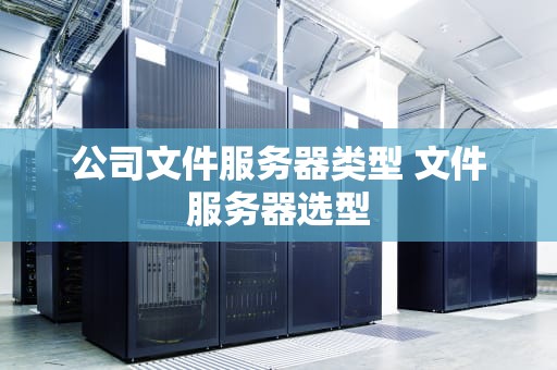 公司文件服务器类型 文件服务器选型
