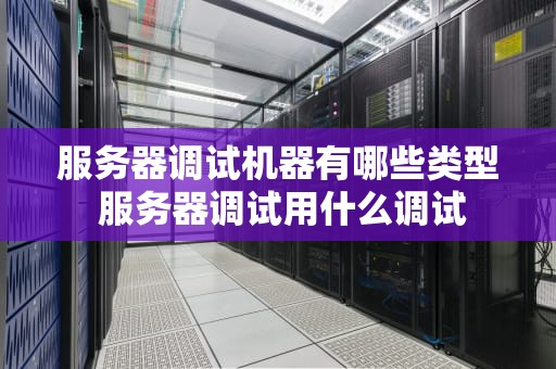 服务器调试机器有哪些类型 服务器调试用什么调试
