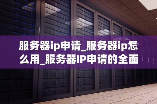 服务器ip申请_服务器ip怎么用_服务器IP申请的全面指南