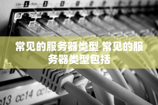 常见的服务器类型 常见的服务器类型包括