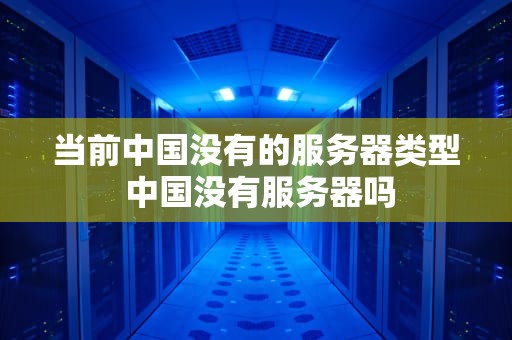 当前中国没有的服务器类型 中国没有服务器吗