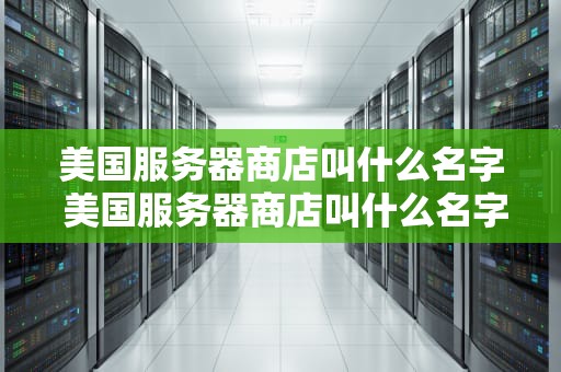 美国服务器商店叫什么名字 美国服务器商店叫什么名字好听