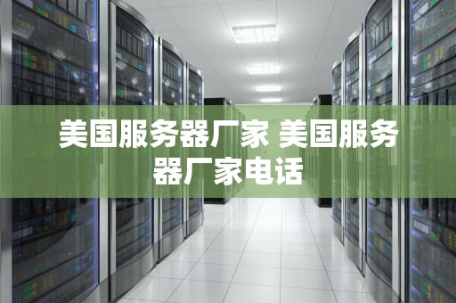 美国服务器厂家 美国服务器厂家电话