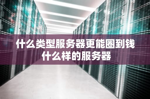 什么类型服务器更能圈到钱 什么样的服务器