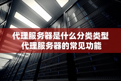 代理服务器是什么分类类型 代理服务器的常见功能