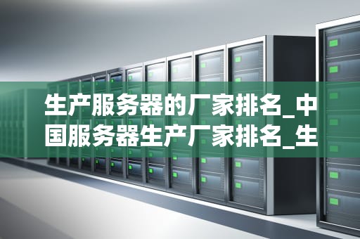 生产服务器的厂家排名_中国服务器生产厂家排名_生产服务器的厂家排名及其关键因素分析