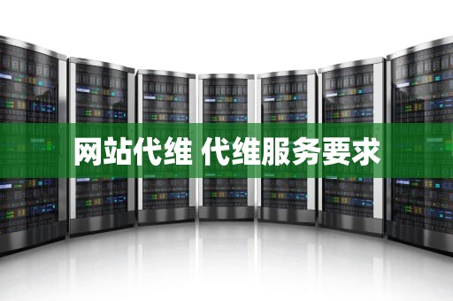 网站代维 代维服务要求