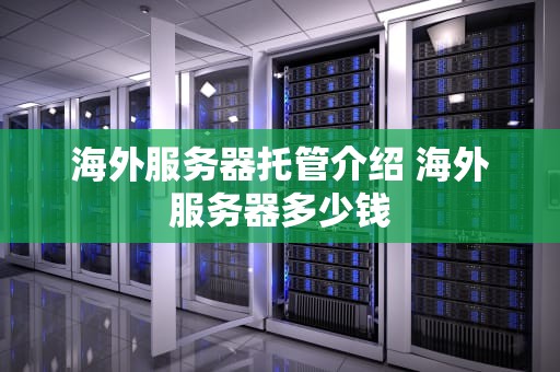 海外服务器托管介绍 海外服务器多少钱