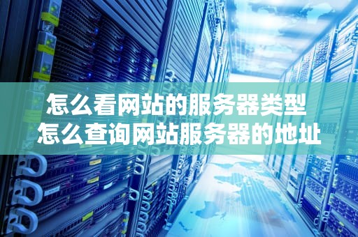 怎么看网站的服务器类型 怎么查询网站服务器的地址在哪里