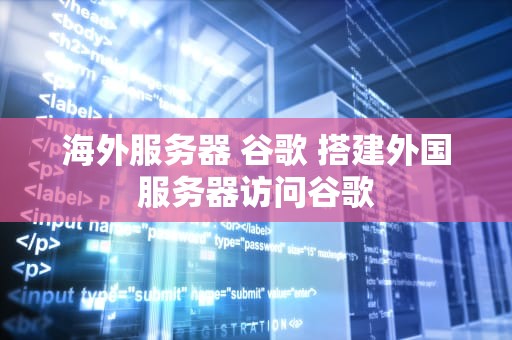 海外服务器 谷歌 搭建外国服务器访问谷歌