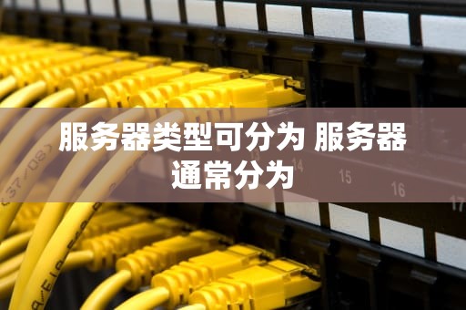 服务器类型可分为 服务器通常分为