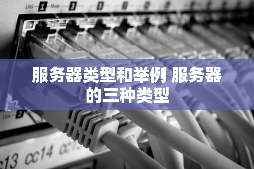 服务器类型和举例 服务器的三种类型