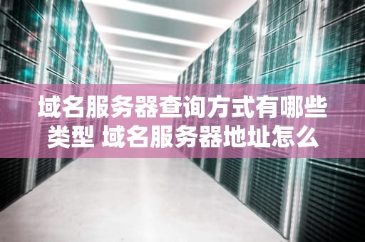 域名服务器查询方式有哪些类型 域名服务器地址怎么看
