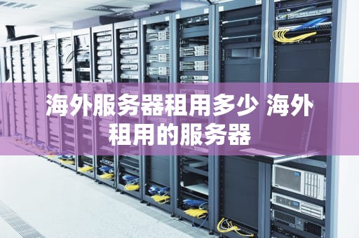 海外服务器租用多少 海外租用的服务器