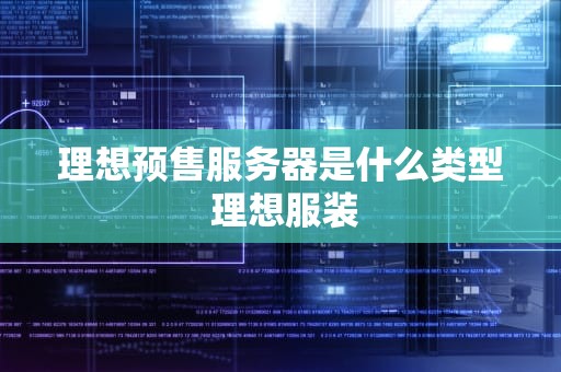 理想预售服务器是什么类型 理想服装