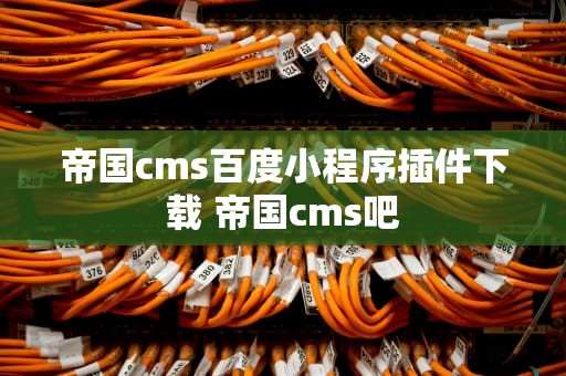 帝国cms百度小程序插件下载 帝国cms吧