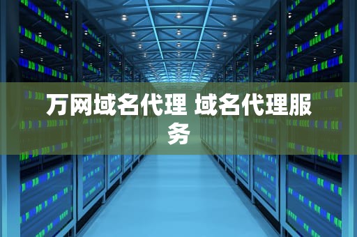 万网域名代理 域名代理服务