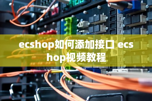 ecshop如何添加接口 ecshop视频教程