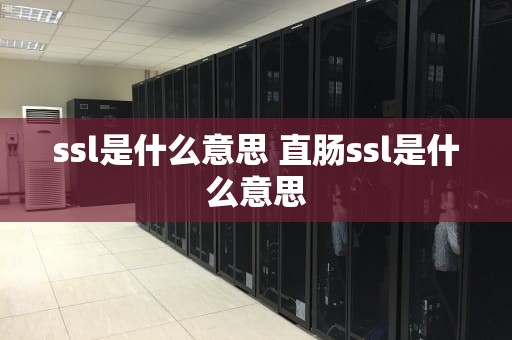 ssl是什么意思 直肠ssl是什么意思