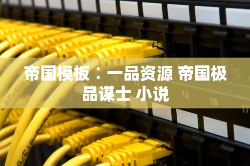 帝国模板∶一品资源 帝国极品谋士 小说