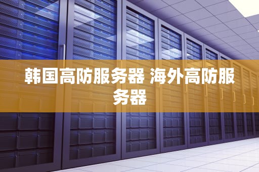 韩国高防服务器 海外高防服务器