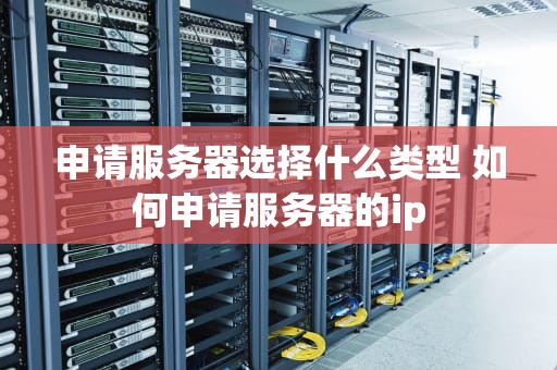 申请服务器选择什么类型 如何申请服务器的ip