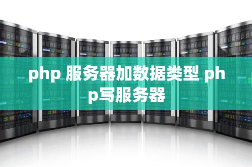 php 服务器加数据类型 php写服务器