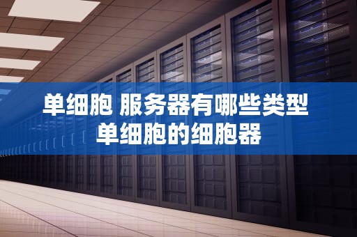 单细胞 服务器有哪些类型 单细胞的细胞器