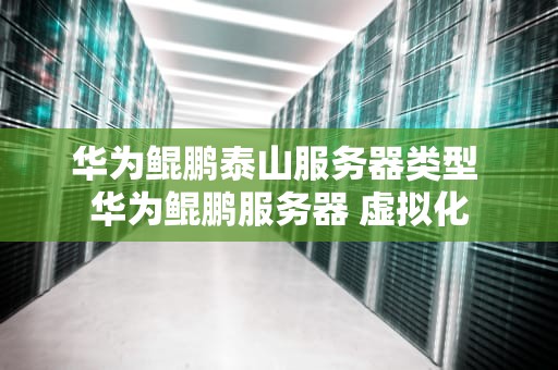 华为鲲鹏泰山服务器类型 华为鲲鹏服务器 虚拟化