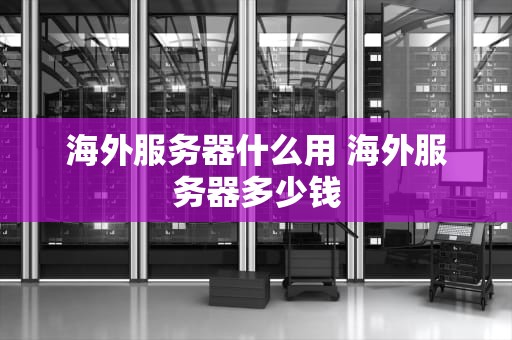 海外服务器什么用 海外服务器多少钱