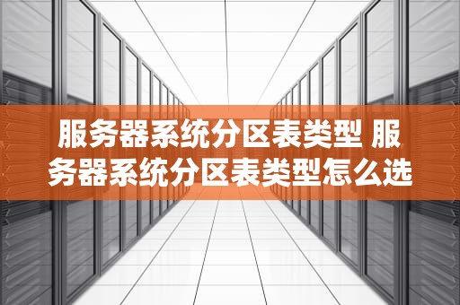 服务器系统分区表类型 服务器系统分区表类型怎么选