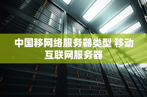 中国移网络服务器类型 移动互联网服务器